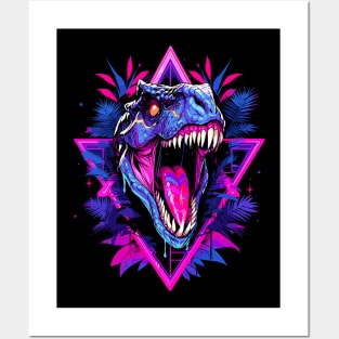 Synthwave Raptor Posters and Art